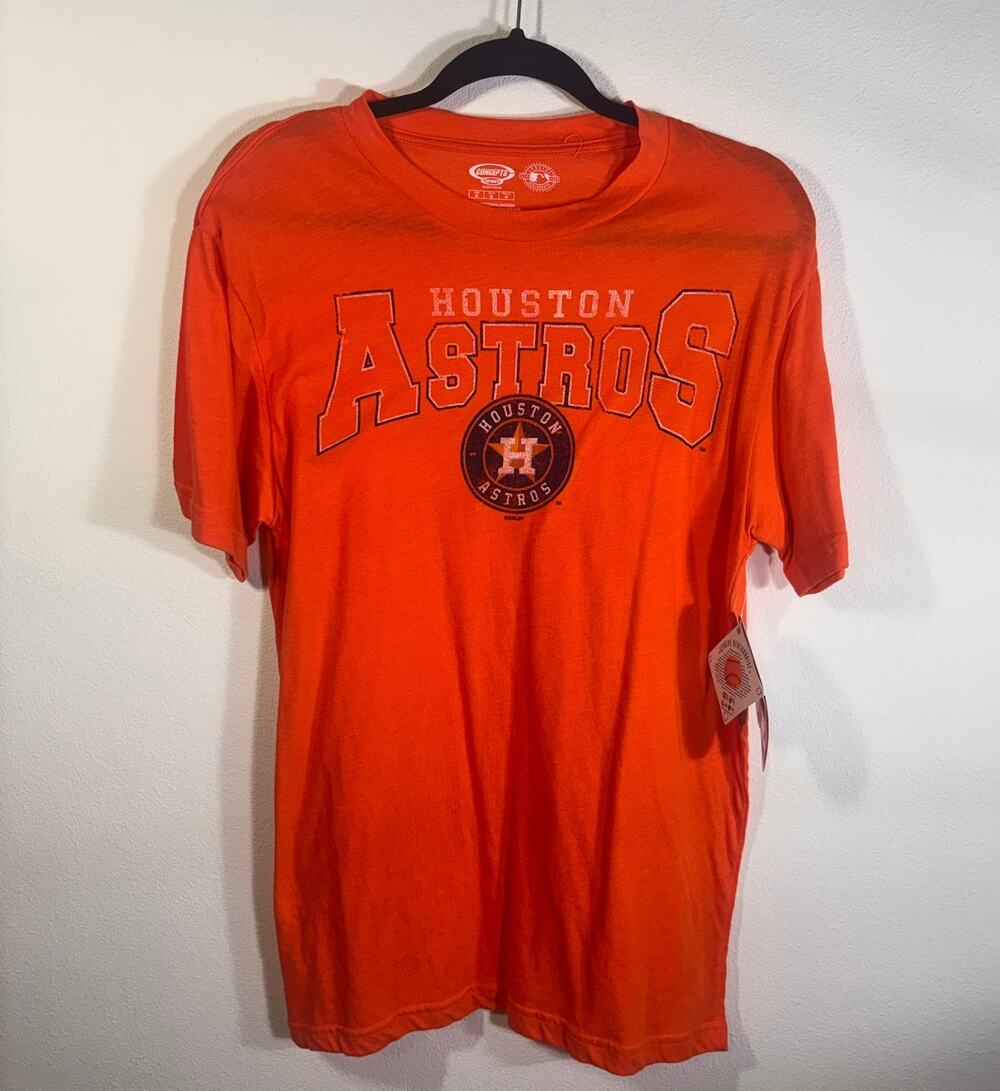 Houston Astros Orange Graphic T Shirt Concepts Sport Size M NWT MLB